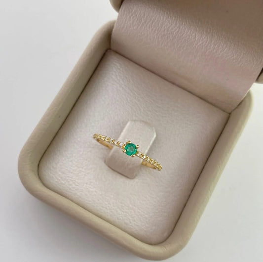 Anillo Solitario (esmeralda)